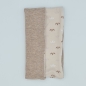 Preview: Loop für Hunde / Hundeschal beige braun mit zarten Blättern